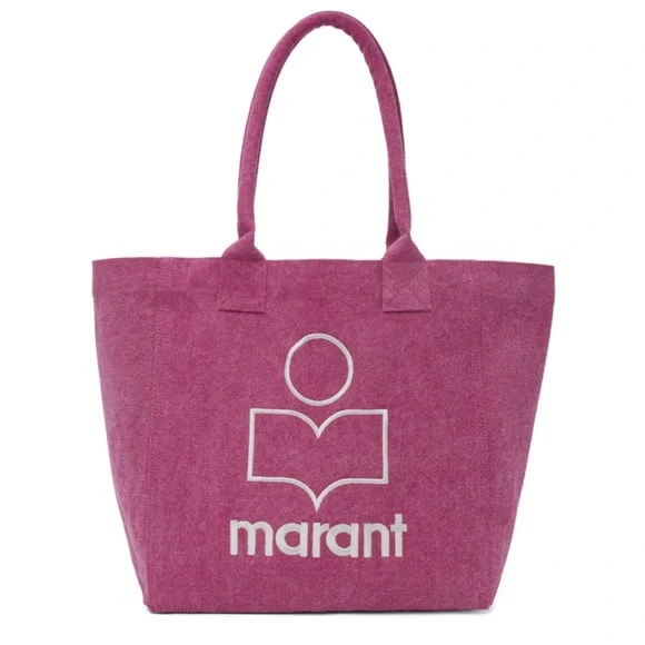 NWT Isabel Marant Yenky Small Washed Canvas Tote Bag in Pink. - Picture 2 of 7